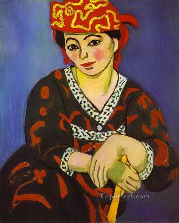 Madame Matisse madras rouge abstract fauvism Henri Matisse Oil Paintings